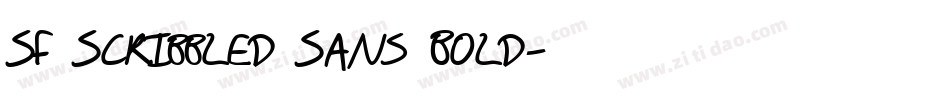 SF Scribbled Sans Bold字体转换